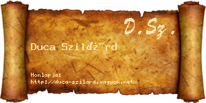 Duca Szilárd névjegykártya