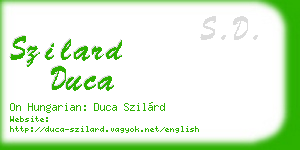 szilard duca business card
