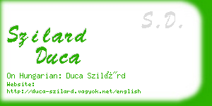 szilard duca business card